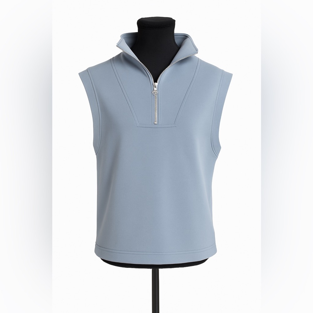 Varley Light Blue Sleeveless Sweater NWT